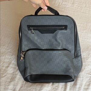 Louis Vuitton Damier Infini Grey Leather Backpack with Laptop Compartment
